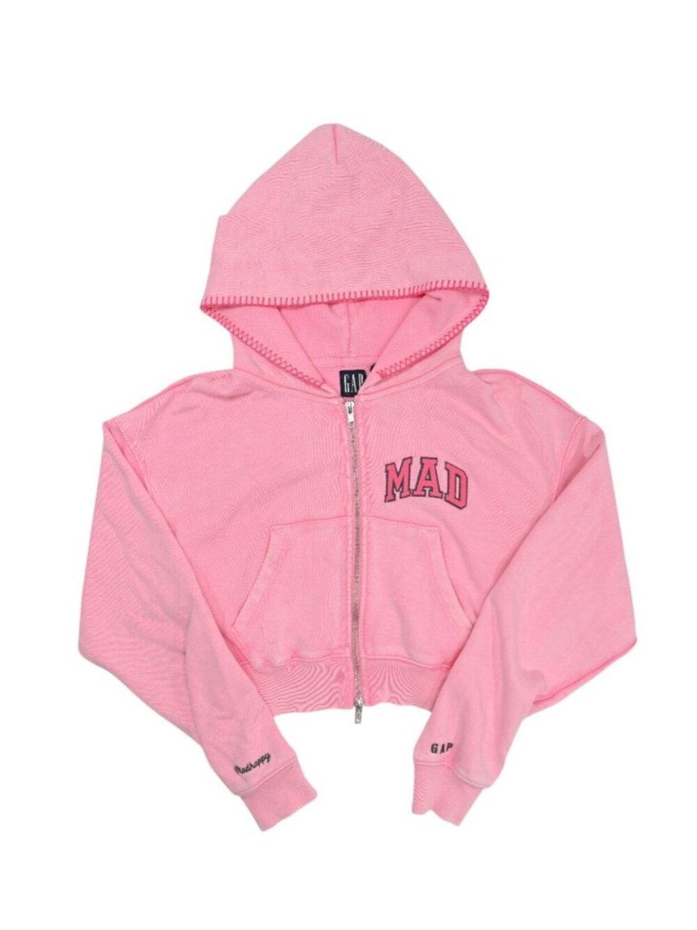 GAP X MadHappy Full Zip Crop Hoodie in Meadow